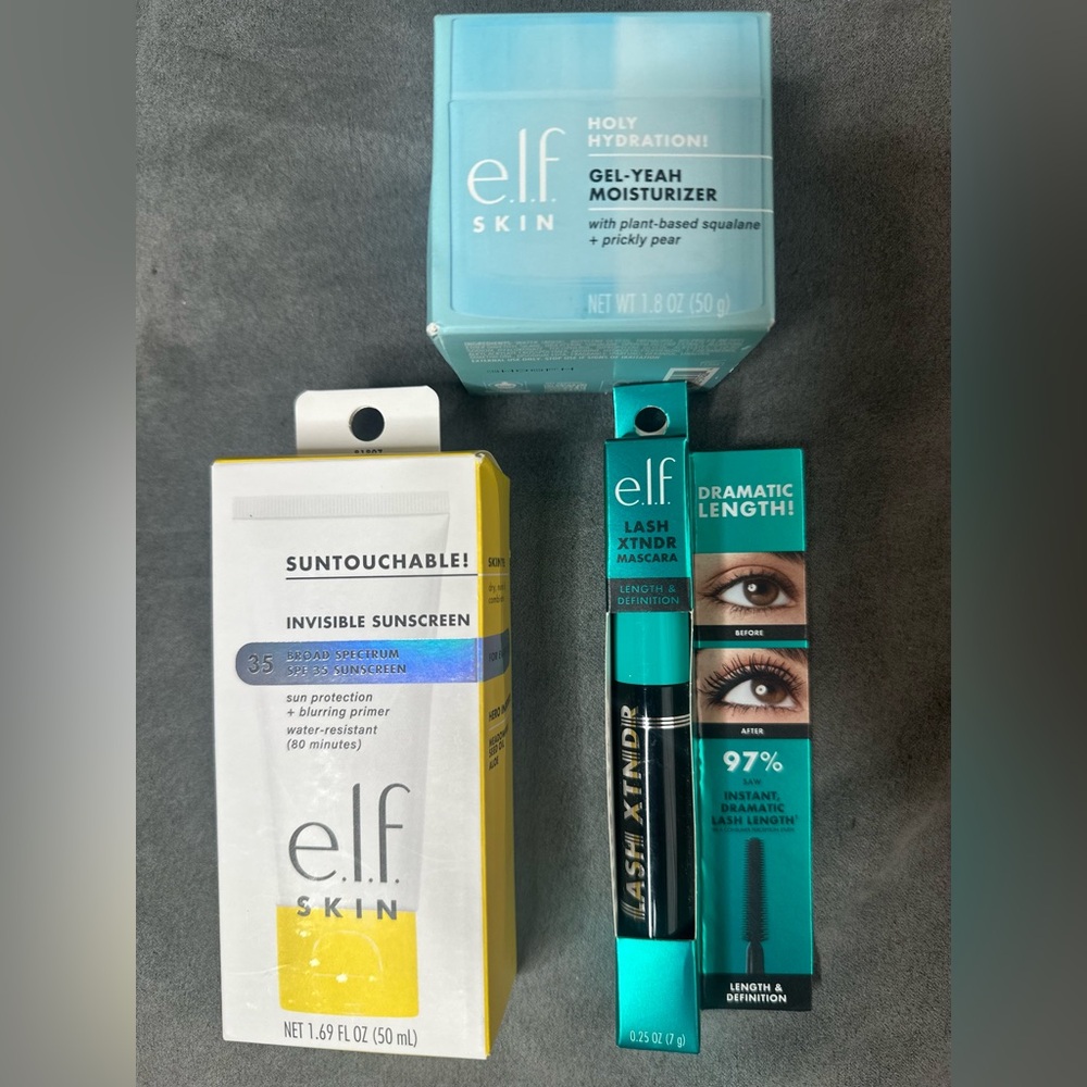 E.l.f. Makeup Bundle- Moisturizer, Primer and Mascara